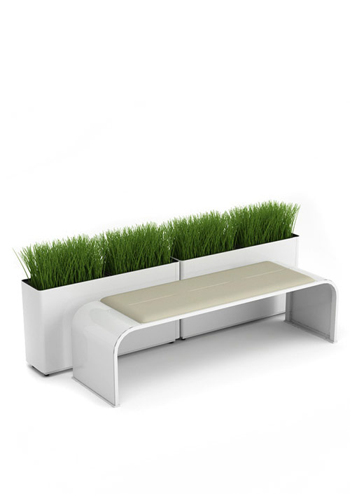 Respit Bench & Kaskad Planters