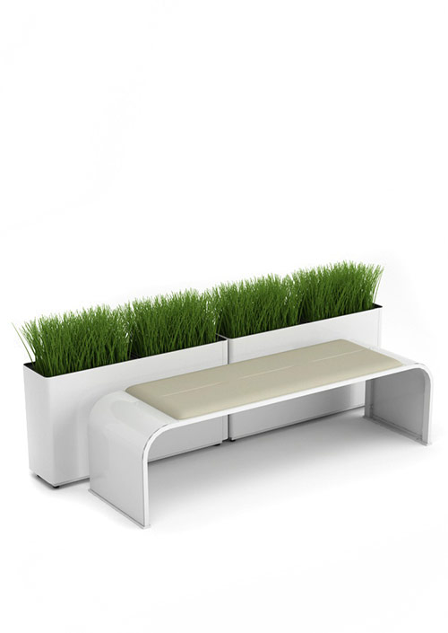 Kaskad Planters + Respit Bench