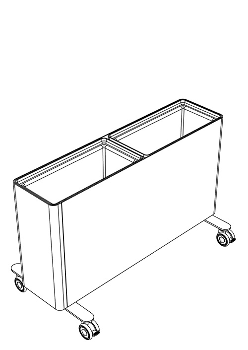 Kaskad Casters Planters