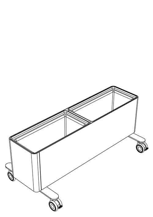 Kaskad Casters Planters