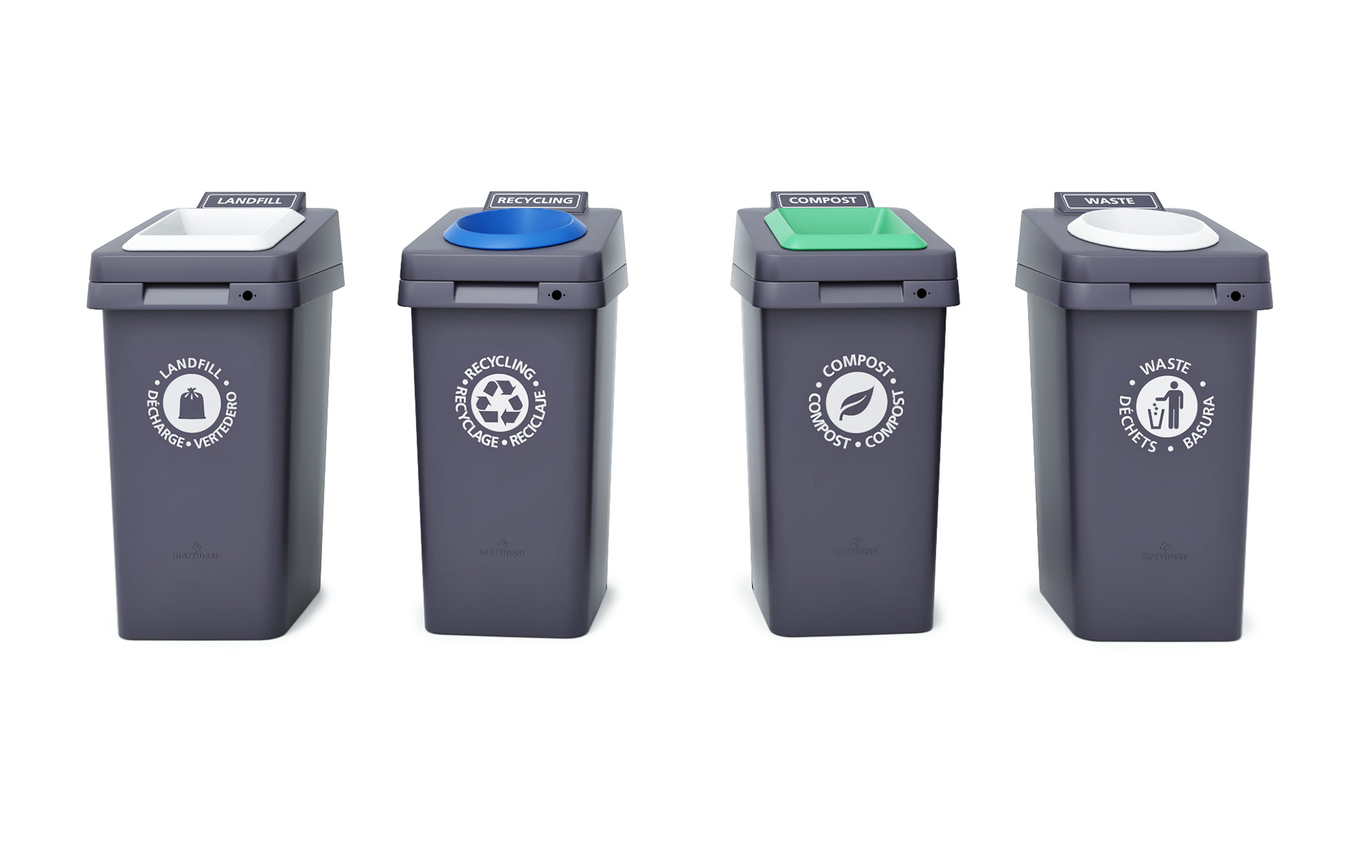 Re-Square Outdoor Waste Receptacles