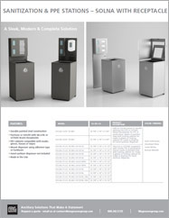 SOLNA WITH RECEPTACLE SANITIZATION & PPE STATIONS