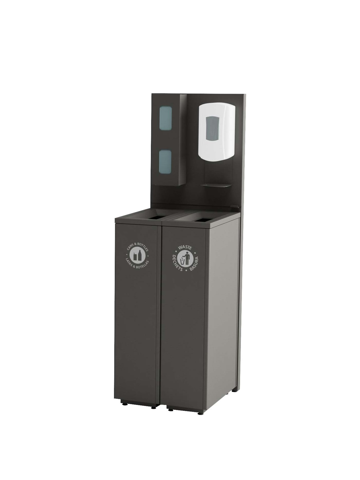 Solna with Receptacle Sanitization & PPE Station