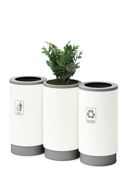 Cirkel Waste Receptacles + Cirkel Planters